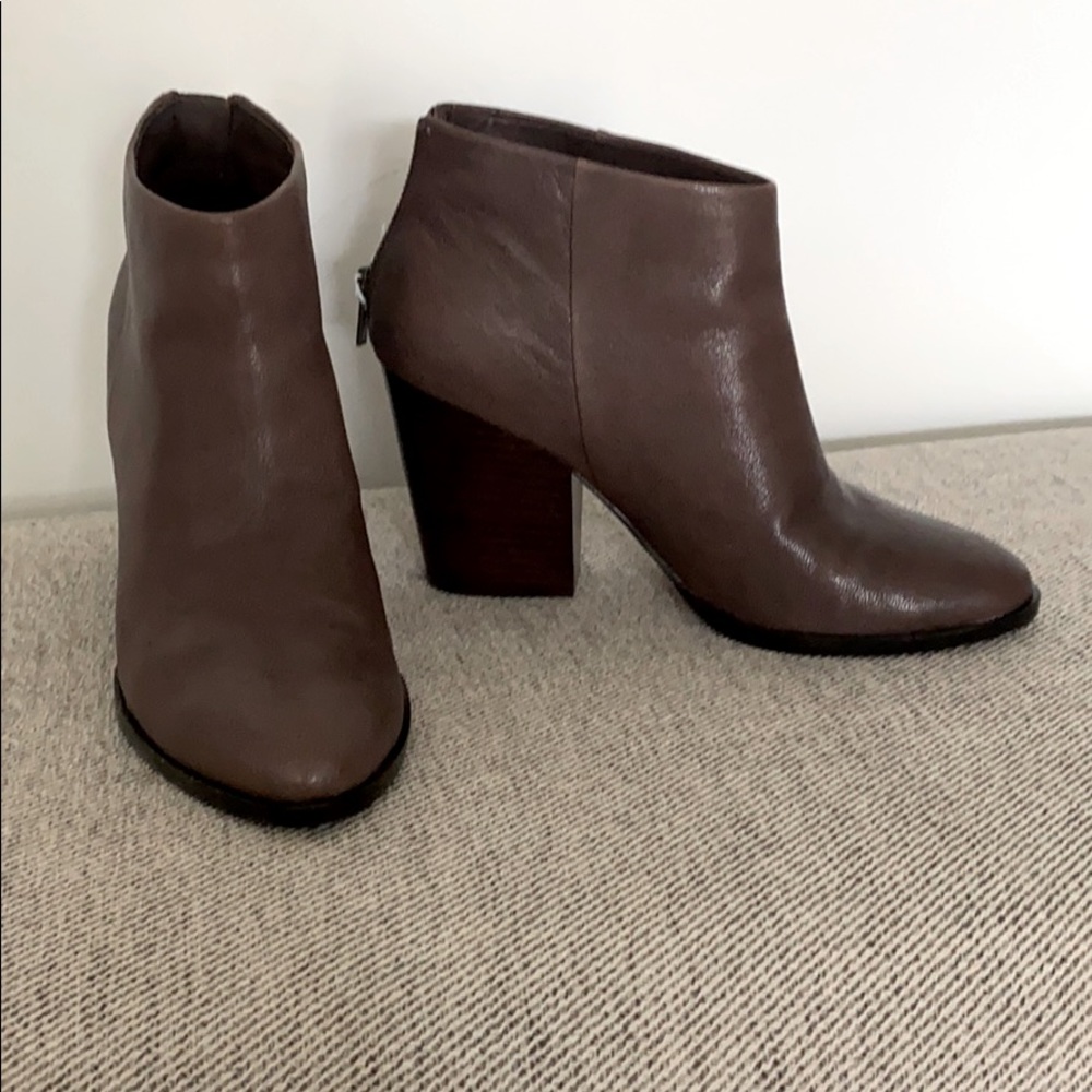 Sold: Cole Haan taupe leather booties